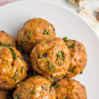 Chipotle turkey meatballs with kale and bacon