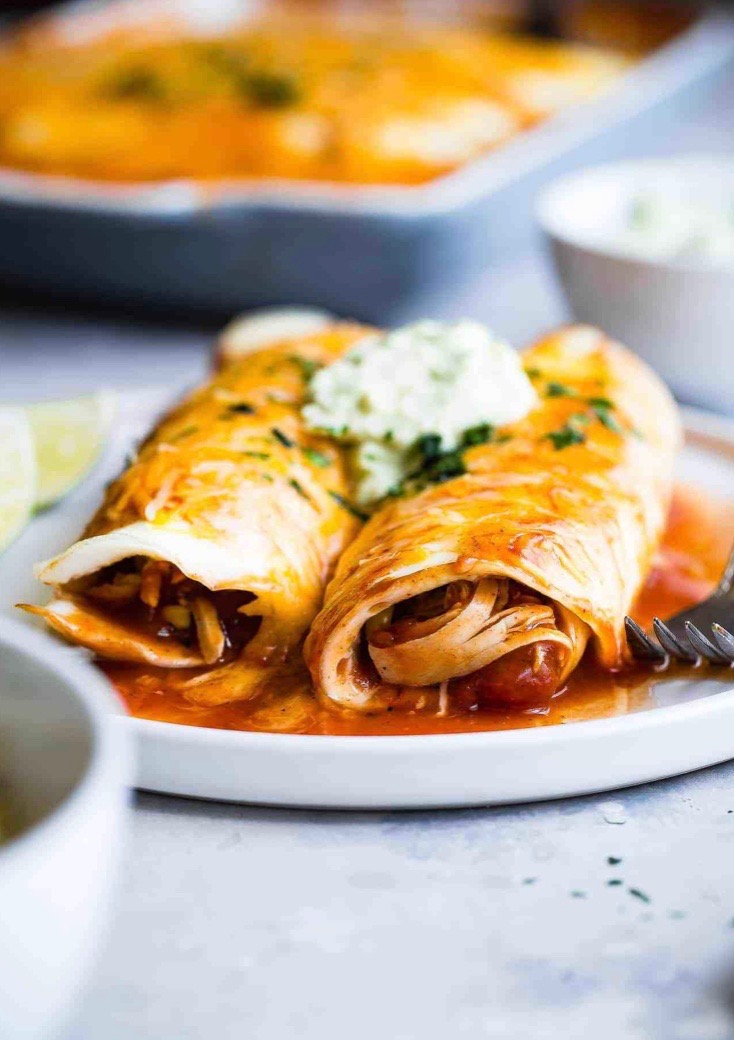 Chicken enchilada for 2