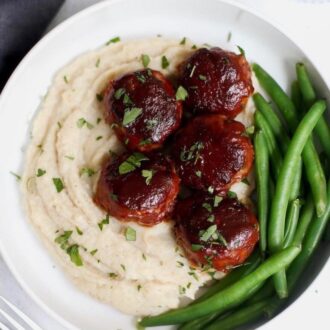 Meatloaf w cauli mash for 2