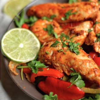 Chicken fajitas for 2