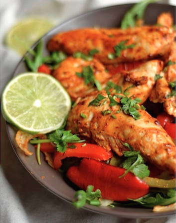 Chicken fajitas for 6