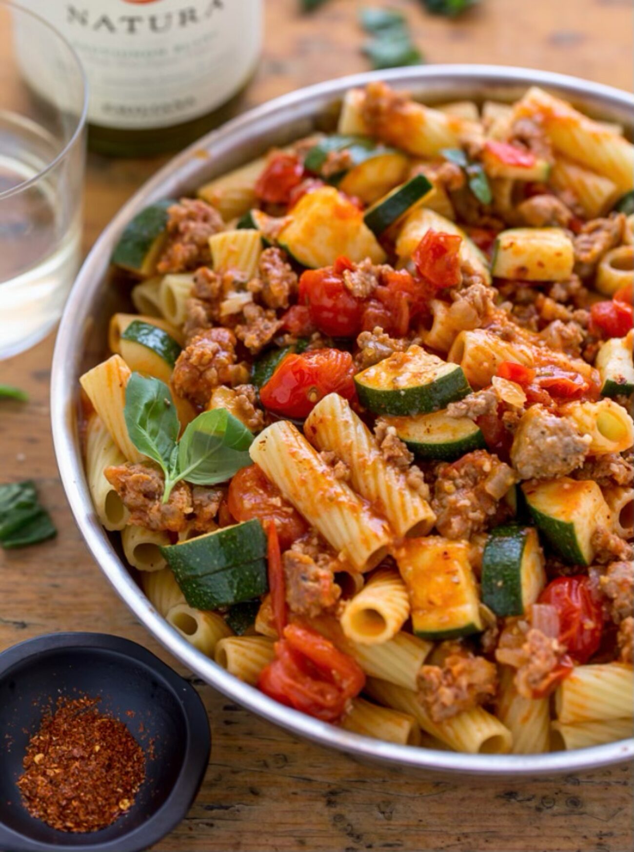 Sausage, veggie pasta fam 2