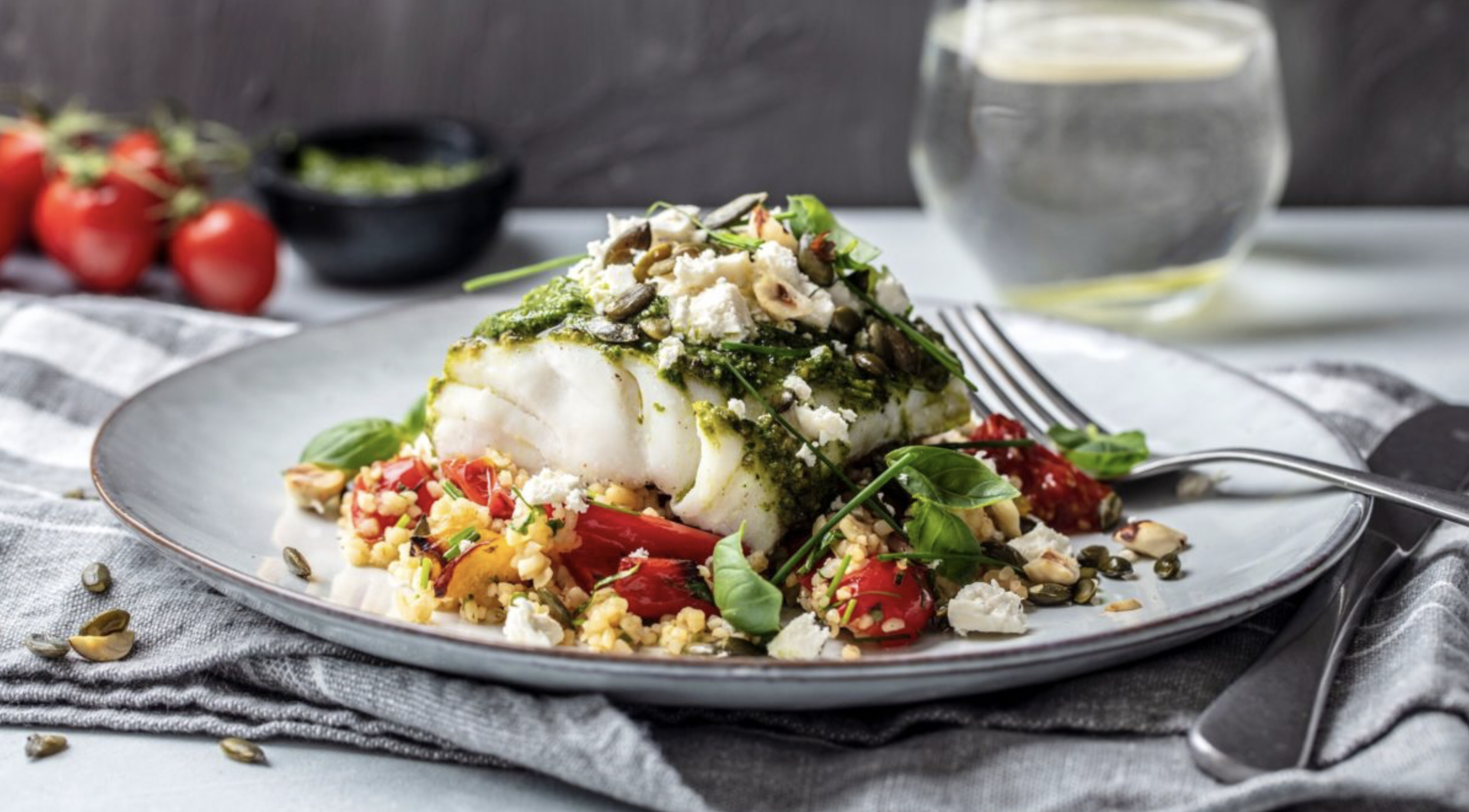 Pesto Baked White fish