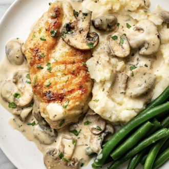 Creamy Chicken, Mushroom, Chard