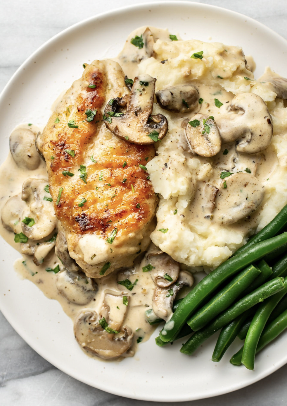 Creamy Chicken, Mushroom, Chard