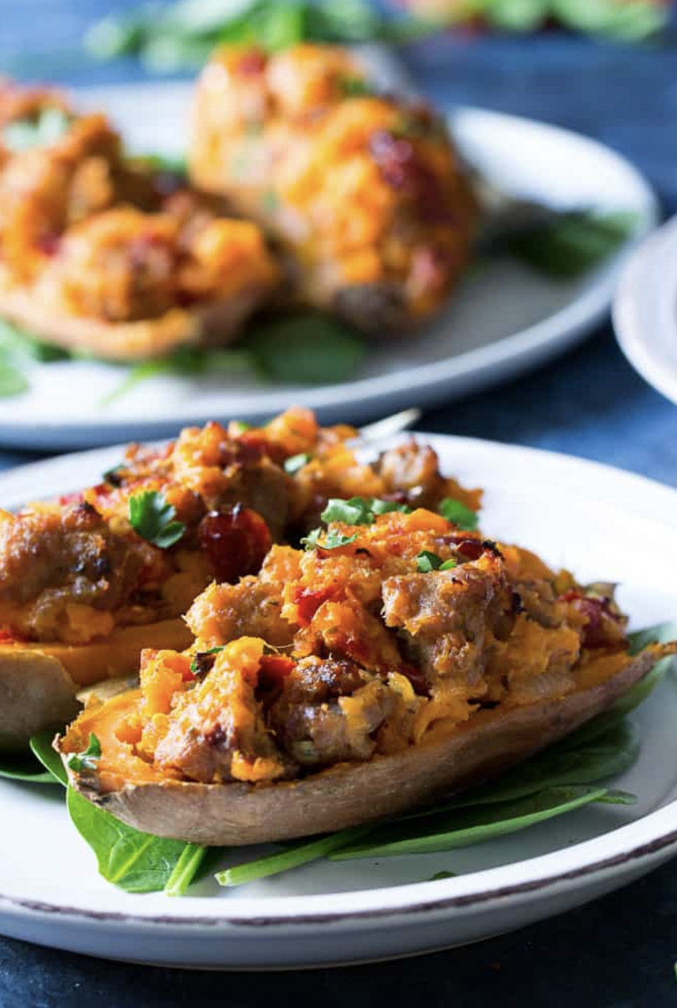 Pizza Stuffed Sweet potato