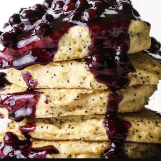 Lemon Poppyseed Protein Pancake
